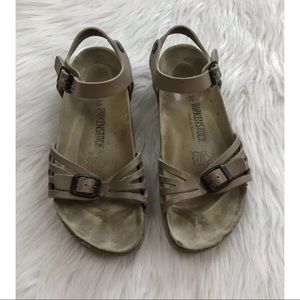 Birkenstock Bali Beige Leather Sandals  - Size 36/